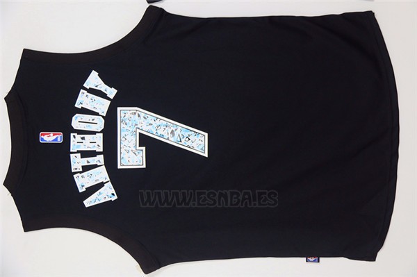 Camiseta Diamonds Editon New York Knicks Carmelo Anthony #7 Negro